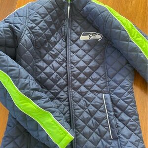 NFL Team Apparel Navy Quilted Jacket